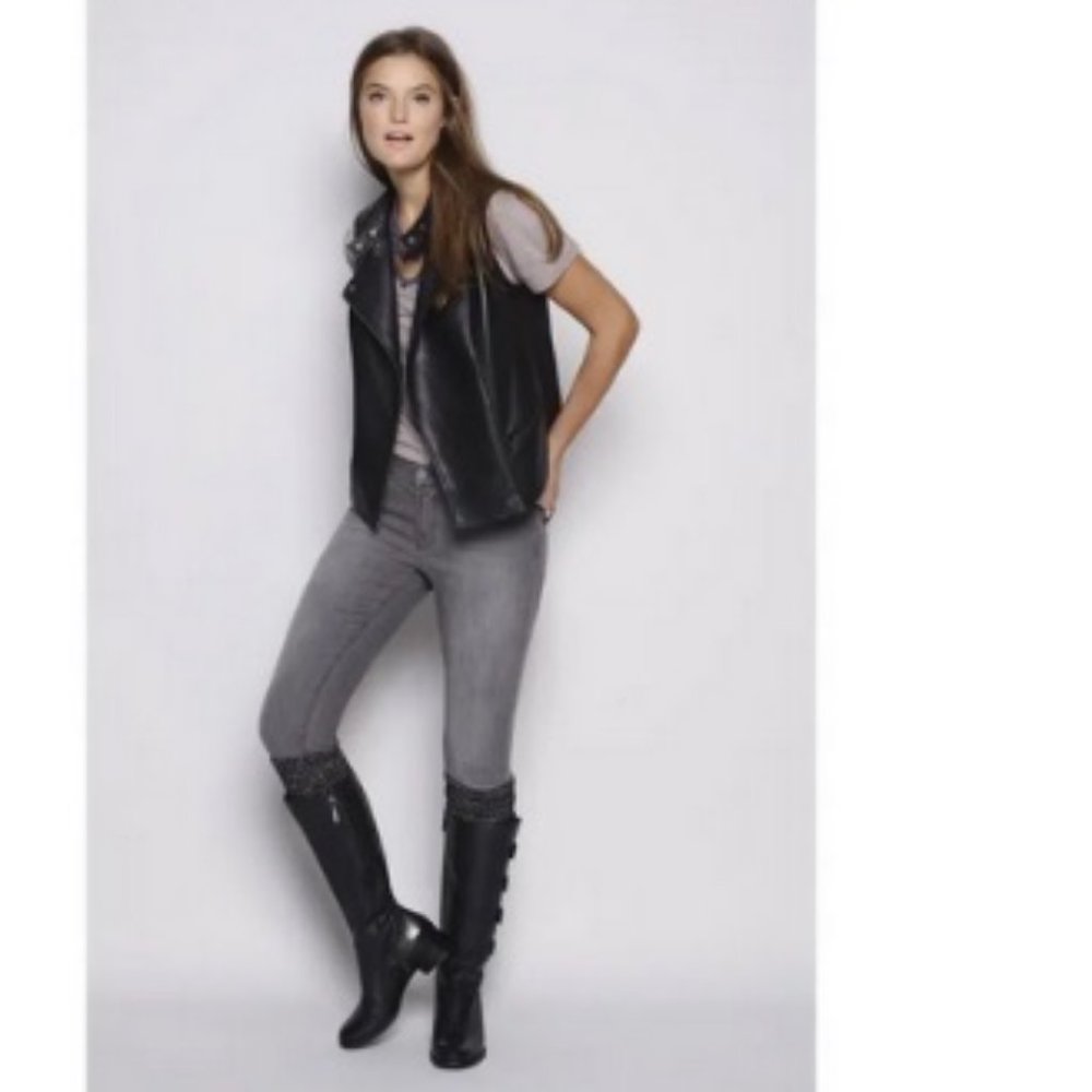 ECCO Women's Black Sullivan 30 mm Buckle Knee-High Riding Boot